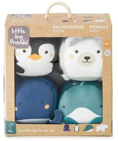 Little Big Friends 4 piłki sensoryczne DooBalls Morza i Oceany