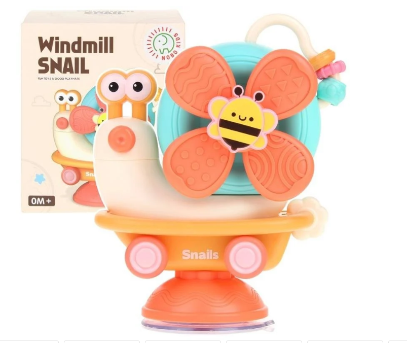 Ślimak Sensoryczny Jeżdżący 4w1 Spinner z Przyssawką dla Dzieci Nobo Kids