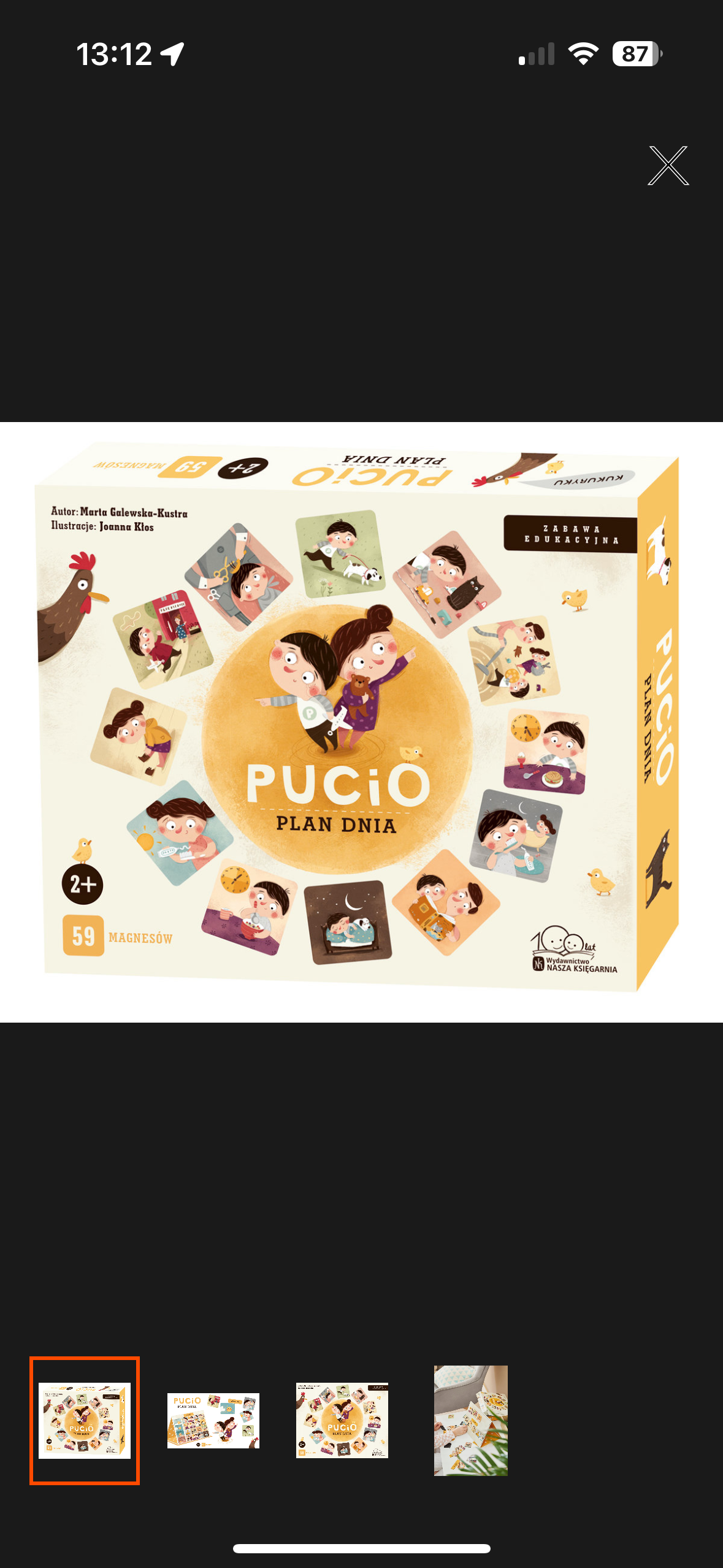 Pucio. Plan dnia - gra planszowa