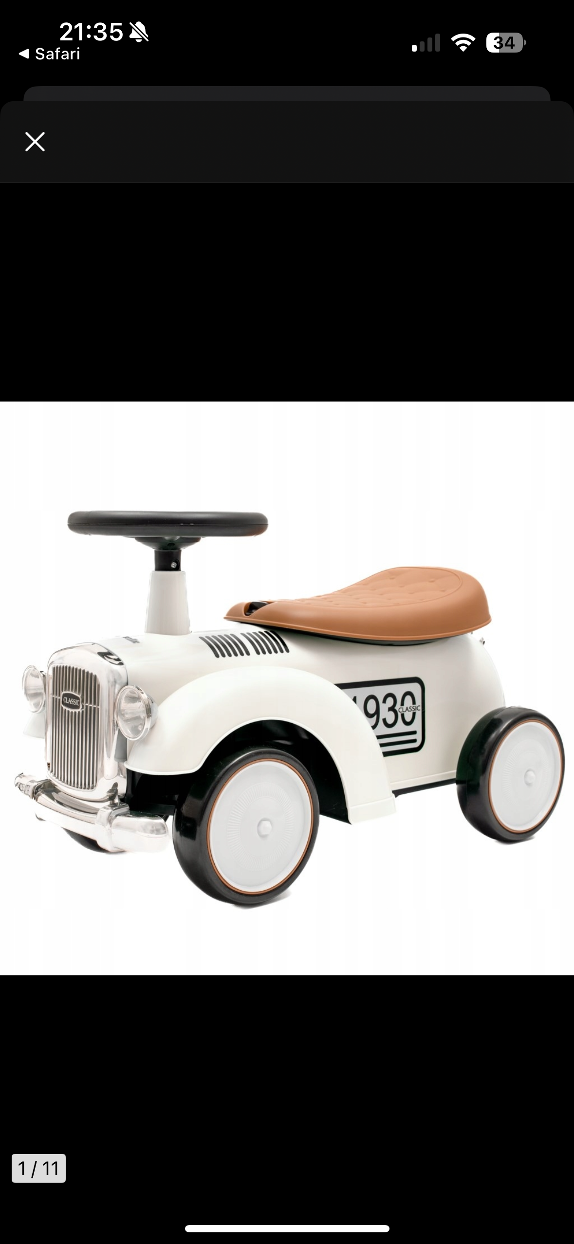 Jeździk retro beżowy