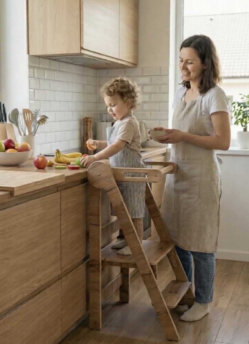 Pomocnik kuchenny regulowany składany
